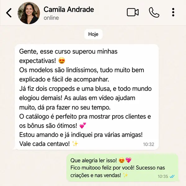 Comentário de aluna